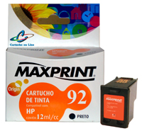 CARTUCHO MAXPRINT 9362 (HP 92) PRETO 12,5 ml