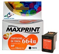 CARTUCHO MAXPRINT F6V31A (HP 664 XL) PRETO 16 ml