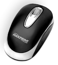 MOUSE �PTICO PRETO/PRATA - USB