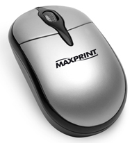 MOUSE �PTICO PRATA/PRETO - USB
