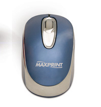 MOUSE �PTICO AZUL/PRATA - USB