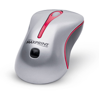 MOUSE �PTICO PRATA/VERMELHO - USB