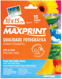 PAPEL PHOTO ALTO BRILHO - 15 FOLHAS 10x15 cm - 260 g/m�