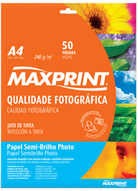 PAPEL PHOTO SEMIBRILHO - 50 FOLHAS A4 - 230 g/m�