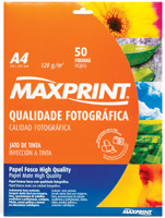 PAPEL PHOTO FOSCO HIGH QUALITY - 50 FOLHAS A4 - 120 g/m�
