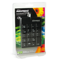 TECLADO NUM�RICO USB PRETO - 19 TECLAS