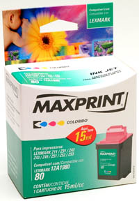 CARTUCHO MAXPRINT 12A1980 (Lexmark 80) COLORIDO 18 ml